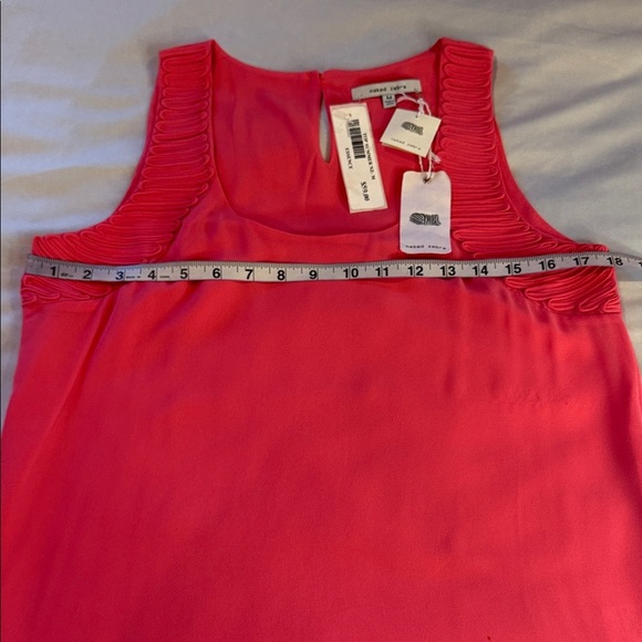 Naked Zebra Blouse Coral Sleeveless Lined Armpit Accents Flowy Women's Size M - Picture 3 of 12
